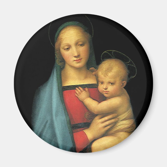 Madonna mit Kind, Madonna del Granduca von Raphael Magnet (Vorne)