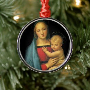 Madonna mit Kind, Madonna del Granduca von Raphael Ornament Aus Metall