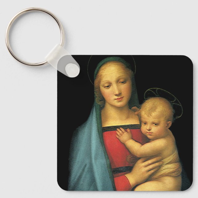 Madonna mit Kind, Madonna del Granduca von Raphael Schlüsselanhänger (Vorderseite)