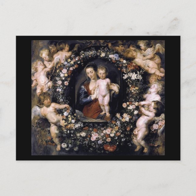 Madonna mit Kind nach Rubens Postkarte (Vorderseite)