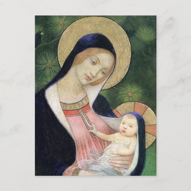 MADONNA MIT KIND POSTKARTE (Vorderseite)