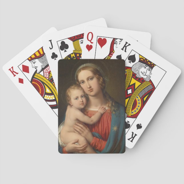 Madonna mit Kind Spielkarten (Rückseite)