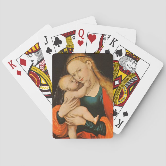 Madonna mit Kind Spielkarten (Rückseite)