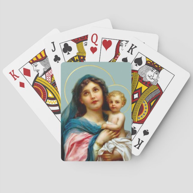 Madonna mit Kind Spielkarten (Rückseite)