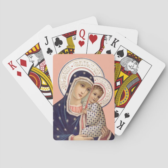 Madonna mit Kind Spielkarten (Rückseite)