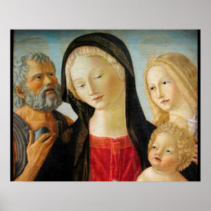 Madonna mit Kind, St. Hieronymus und Maria Magdale Poster