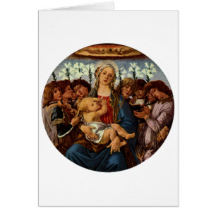 Madonna mit Kind und acht Engeln von Botticelli