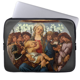 Madonna mit Kind und acht Engeln von Botticelli Laptopschutzhülle