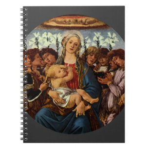 Madonna mit Kind und acht Engeln von Botticelli Notizblock