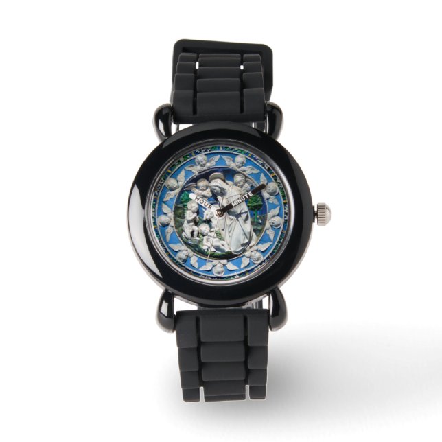 MADONNA MIT KIND UND ANGELN ARMBANDUHR (Vorderseite)