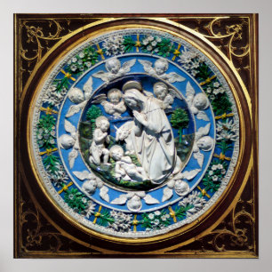 MADONNA MIT KIND UND ANGELN POSTER