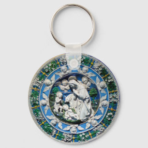 MADONNA MIT KIND UND ANGELN SCHLÜSSELANHÄNGER