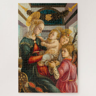Madonna mit Kind und Engeln von Botticelli