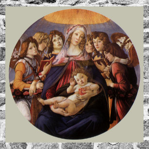 Madonna mit Kind und Engeln von Sandro Botticelli Poster