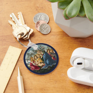 Madonna mit Kind und fünf Engeln Botticelli Schlüsselanhänger