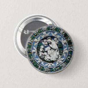 Madonna mit Kind von Della Robbia Button