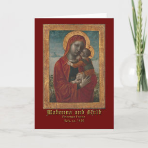 Madonna mit Kind von Vincenzo Foppa Gruß Karte