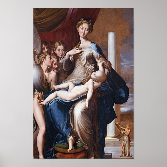 Madonna mit Long Neck, Parmigianino - Poster (Vorne)