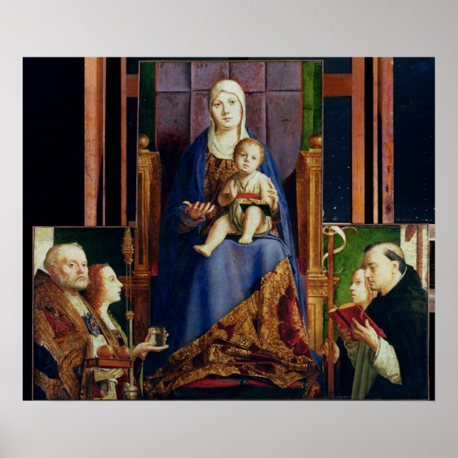 Madonna mit St. Nikolaus von Bari Poster (Vorne)