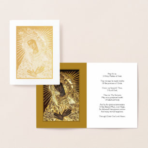 MADONNA NOIR en Golden Riza Oklad carte de rembour