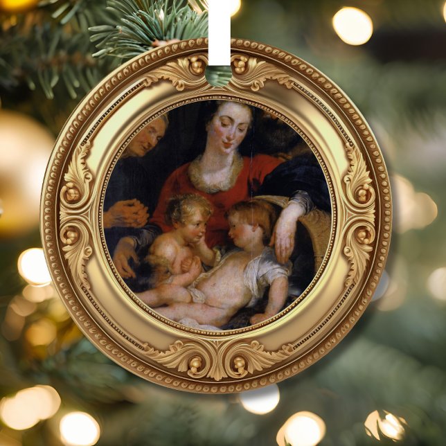 Madonna of the Basket St John Baptist Jesse Tree Ornament Aus Metall (Von Creator hochgeladen)