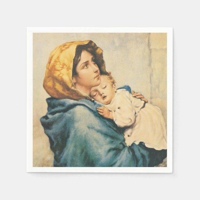 Madonna of the streets - Roberto Ferruzzi Serviette (Vorderseite)