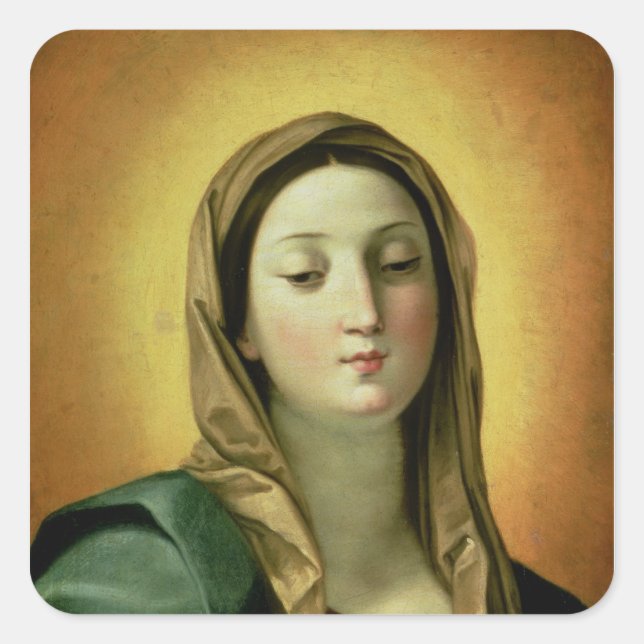 Madonna Quadratischer Aufkleber (Vorderseite)