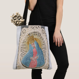 Madonna Queen of Heaven on Lace Tasche