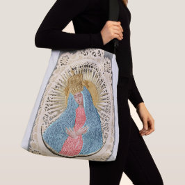 Madonna Queen of Heaven on Lace Tragetaschen Mit Langen Trägern
