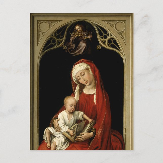 Madonna Receives Crown from Angel Feiertagspostkarte (Vorderseite)