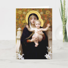 Madonna u. Kind durch Bouguereau religiöses Feiertagskarte