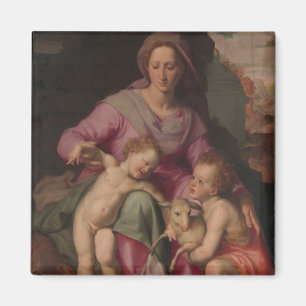 Madonna u. Kind mit Johannes der Baptist Magnet