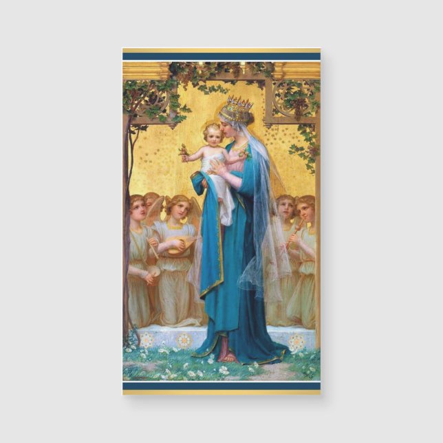 Madonna u. Kindermagnetische heilige Karten (Vorderseite)