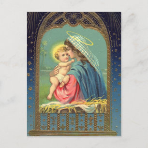 Madonna u. Kinderweihnachtsfeiertags-Postkarte Feiertagspostkarte