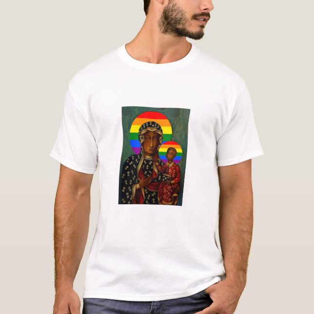 Madonna und Baby & LGBT T-Shirt (Vorderseite)
