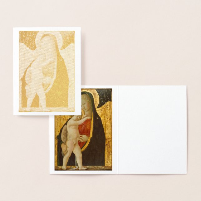 Madonna und Child Gold Fossilienpass Folienkarte (Anzeige)
