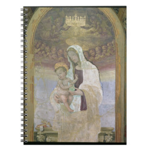 Madonna und das Kind, ein Detail vom tabernacl Notizblock