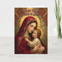 Madonna und Jesus falteten die Weihnachtskarte Karte