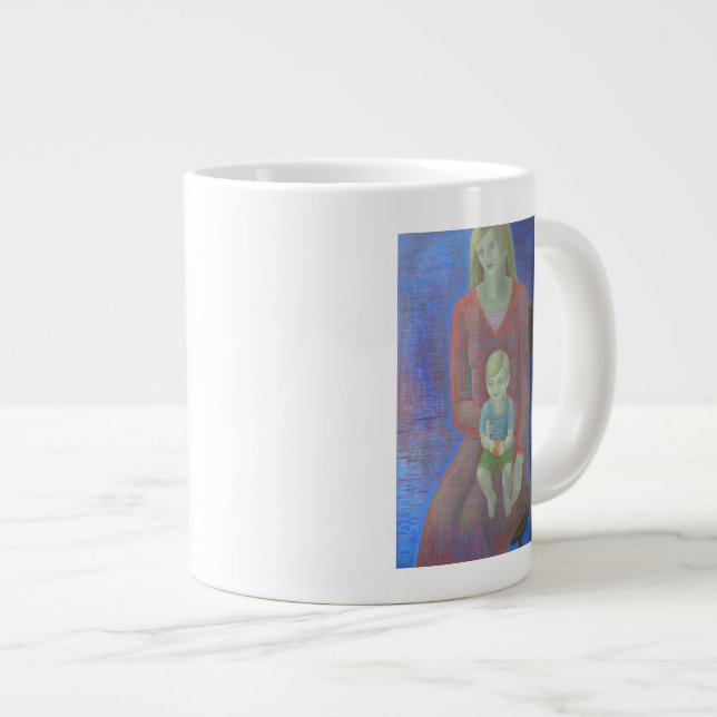 Madonna und Kind 2014 Jumbo-Tasse (Vorderseite Rechts)