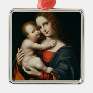 Madonna und Kind 2 Ornament Aus Metall