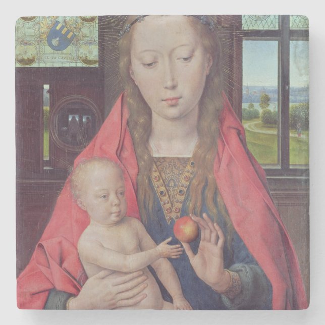 Madonna und Kind 2 Steinuntersetzer (Vorderseite)