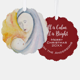 Madonna und Kind Andenken Moderne Religion Ornament Karte