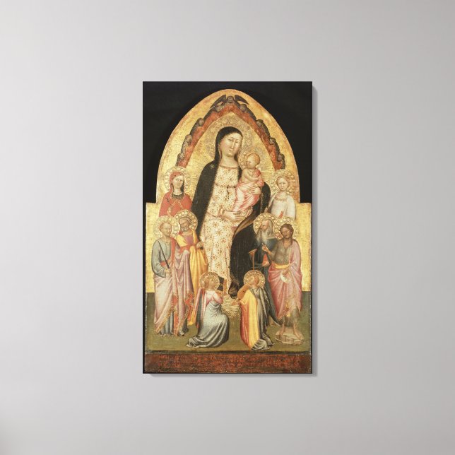 Madonna und Kind begeistert Leinwanddruck (Vorderseite)