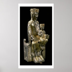 Madonna und Kind begeistert, Statuette, Französisc Poster