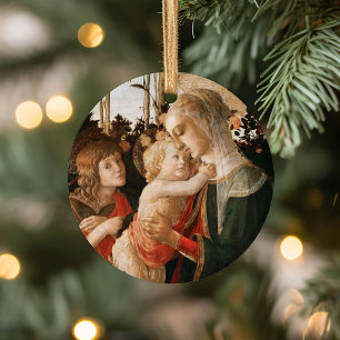Madonna und Kind   Botticelli Keramik Ornament