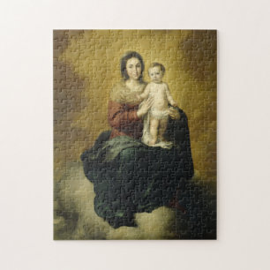 Madonna und Kind, christliche Kunst-Puzzle