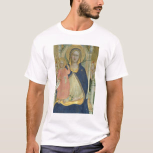 Madonna und Kind, die mit Heiligen inthronisiert T-Shirt