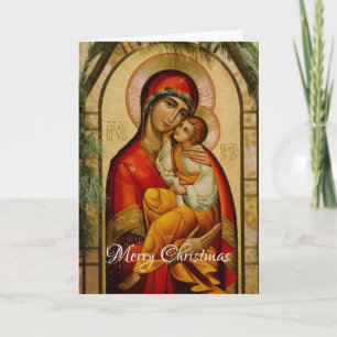 Madonna und Kind Feiertagskarte