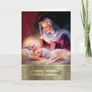 Madonna und Kind. Fine Art Christmas Cards Feiertagskarte