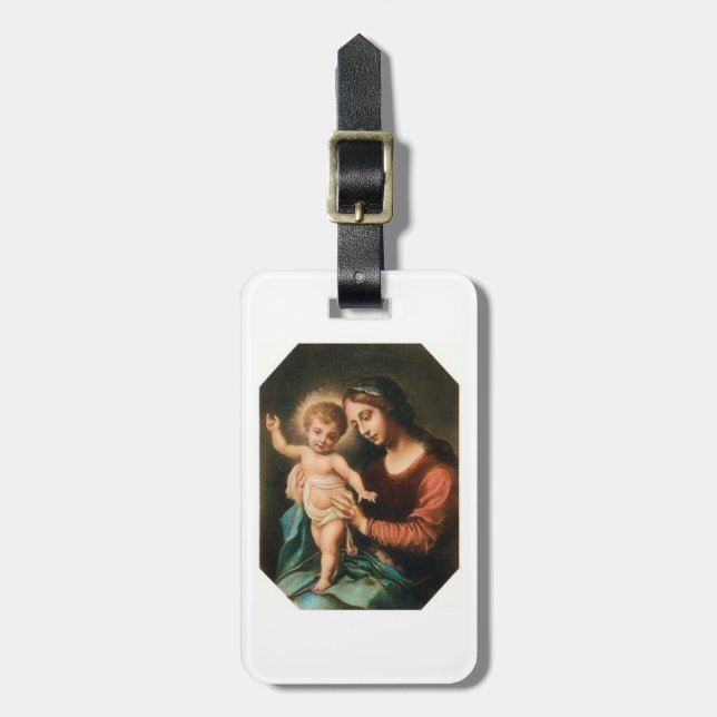 Madonna und Kind Gepäckanhänger (Vorderseite vertikal)
